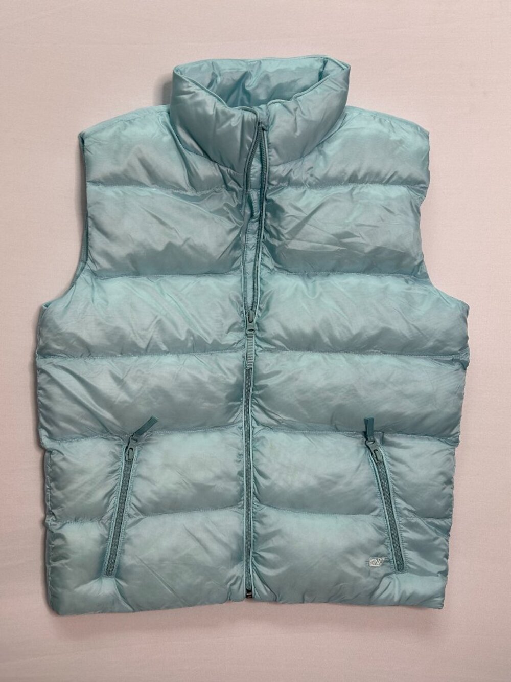 Vineyard Vines Girls Light Blue Puffer Vest - Size L (14)